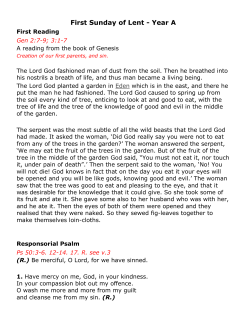 First Sunday of Lent