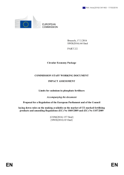 EUROPEAN COMMISSION Brussels, 17.3.2016 SWD(2016) 64 final