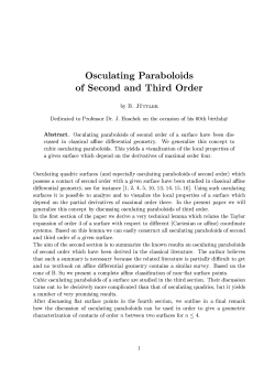 Osculating Paraboloids of Second and Third Order by B. JHuttLer