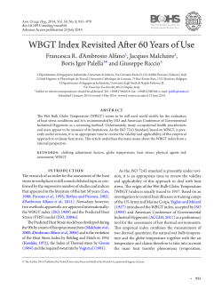WBGT Index Revisited After 60 Years of Use