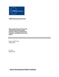 Appropriate Economic Space for Transnational Infrastructural Projects