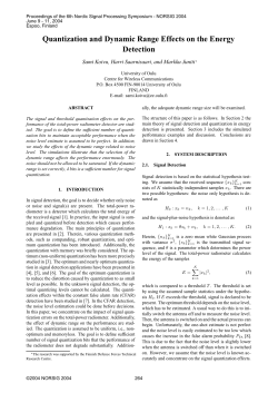 Quantization and Dynamic Range Effects on the Energy Detection
