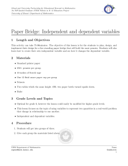 Paper Bridge: Independent and dependent variables - SUPER-M