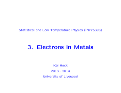 3. Electrons in Metals - Particle Physics