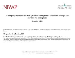 Emergency Medicaid for Non-Qualified Immigrants – Medical