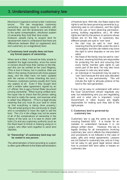 3. Understanding customary law