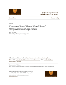 Marginalization in Agriculture - ScholarWorks at WMU