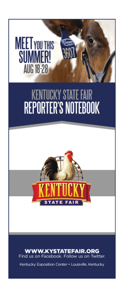 2016 REPORTER`S NOTEBOOK - kystatefair.org