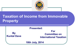 Income from Immovable Property