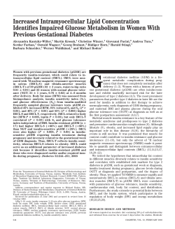 Increased Intramyocellular Lipid Concentration Identifies