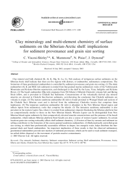 Clay mineralogy and multi-element chemistry of surface sediments