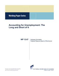 Accounting for Unemployment: The Long and Short of It