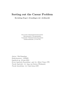 Sorting out the Caesar Problem