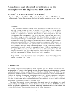 Abundances and chemical stratification in the atmosphere of the