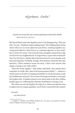 Hyphens Unite! - Writing.Rocks