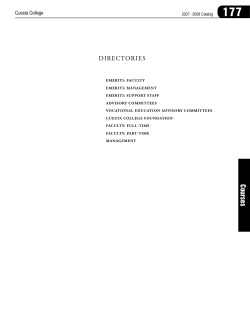 Directories - Cuesta College