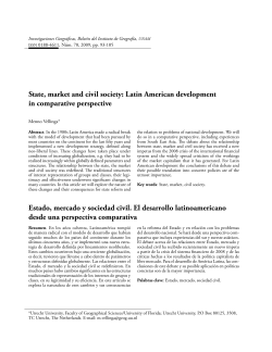 State, market and civil society: Latin American - E
