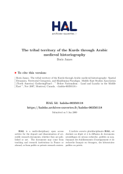 The tribal territory of the Kurds through Arabic medieval - Hal-SHS