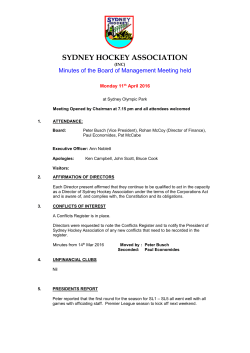 Board Meeting Minutes - 16 June 2014