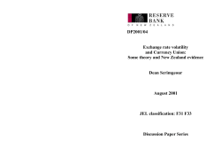 Exchange rate volatility and Currency Union
