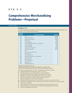 Comprehensive Merchandising Problems&mdash;Perpetual