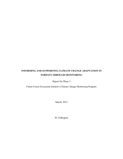 Monitoring forest and rangeland to anticipate and respond to climate