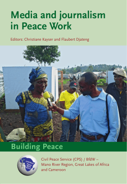 Media and journalism in Peace Work