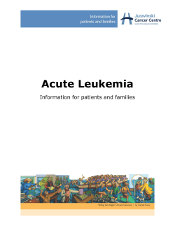 Acute Leukemia - Hamilton Health Sciences