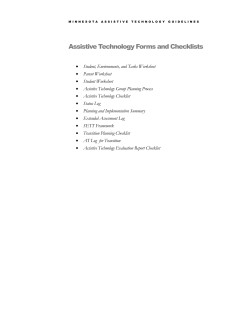 SETT Forms and Checklists