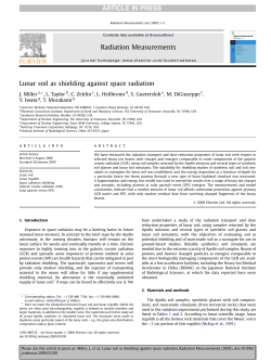 Lunar soil as shielding against space radiation