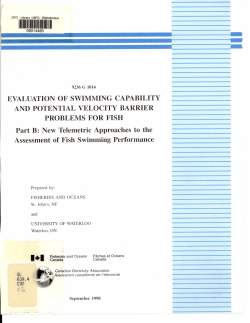 EVALUATION OF SWIMMING CAPABILITY AND POTENTIAL