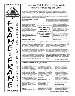 Interview With PIXAR TD Kim White