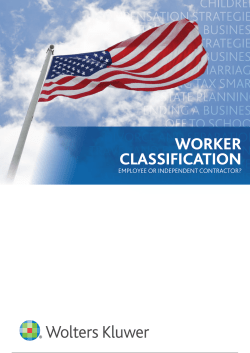WORKER CLASSIFICATION