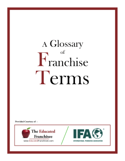 A Glossary of Franchise Terms - International Franchise Association