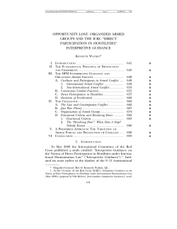 organized armed groups and the icrc
