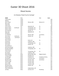 Easter 3D Shoot 2016 - Trempealeau Archers