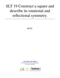 SLT 19 Construct a square and describe its