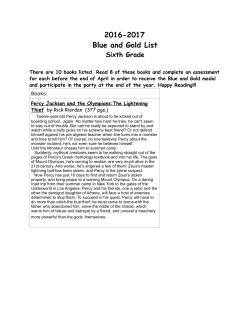 Sixth Grade Blue and Gold list 2016