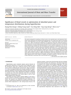 Significance of blood vessels in optimization of absorbed power and