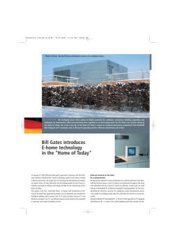 Bill Gates introduces E-home technology in the