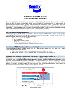 RSD and Aftermarket Friction Frequently Asked Questions