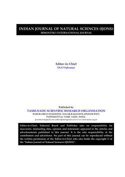 indian journal of natural sciences (ijons)