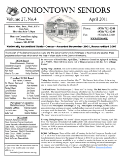 April - Danvers Council On Aging