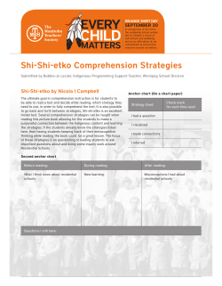 Shi-Shi-etko Comprehension Strategies
