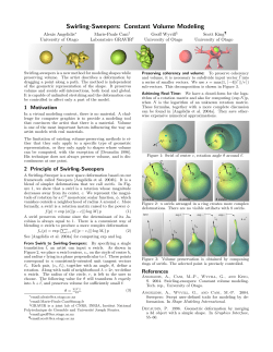 Swirling-Sweepers: Constant Volume Modeling