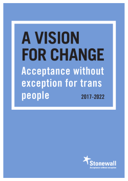 Acceptance without exception for trans people