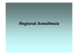 Regional Anesthesia