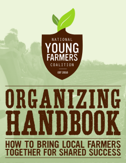 ORGANIZING HANDBOOK - National Young Farmers Coalition