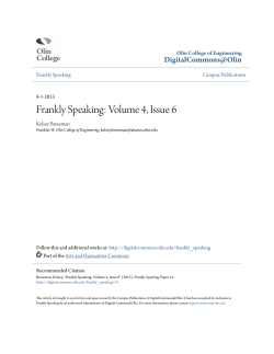 Frankly Speaking: Volume 4, Issue 6