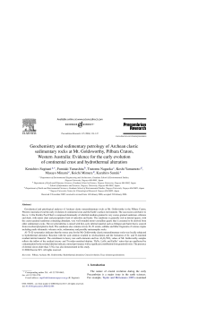 Geochemistry and sedimentary petrology of Archean clastic